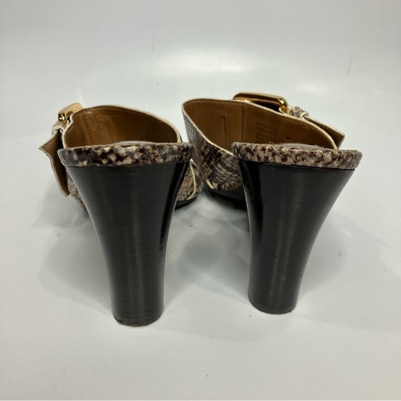 Franco Sarto snake Skin print leather sandals size 9 - Picture 5 of 8